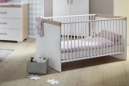 Hilja von Transland® - Kinderbett mit Umbau-Set kreideweiß - Eiche