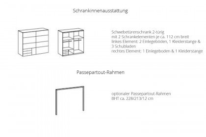 Valencia von Wimex - Kleiderschrank inklusive 3 Schubladen