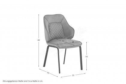Armadillo von HABUFA - Stuhl in Anthrazit/ Schwarz