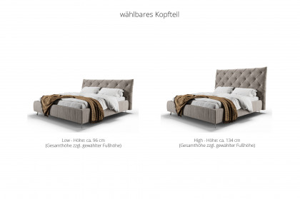 Anniston 2.0 von Candy Sleep - Polsterbett KT High silver