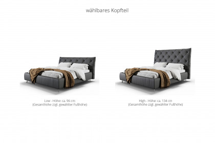 Anniston 2.0 von Candy Sleep - Polsterbett KT High Leder schwarz