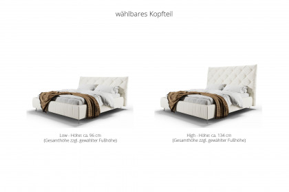 Anniston 2.0 von Candy Sleep - Polsterbett KT High Leder white