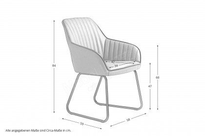 Brooks von Skandinavische Möbel - Stuhl in Dunkelbraun, mit Metallkufen