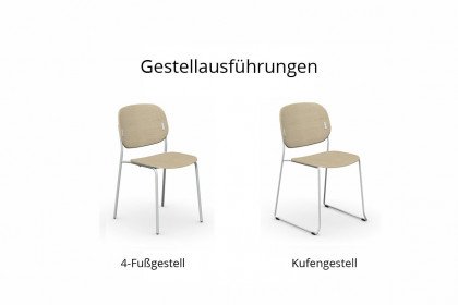 YO! von connubia by calligaris - Stuhl mit Sitz & Rücken in gebleichter Buche