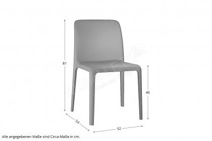 Bayo von connubia by calligaris - Stuhl aus Kunststoff
