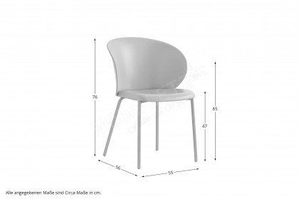 Tuka von connubia by calligaris - Stuhl mit Kunststoffsitzschale