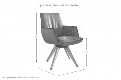 KOINOR 1205 - Armlehnenstuhl in Schwarz