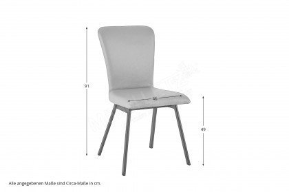 Belcantato-dining von Schösswender Essplätze - Stuhl BEL10 in Metall & Leder