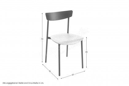 Clip von connubia by calligaris - Stuhl aus Holz und Metall