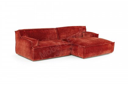 Platani von Easy Sofa - Ecksofa Ausführung rechts rot-orange