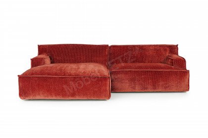 Platani von Easy Sofa - Ecksofa Ausführung links rot-orange