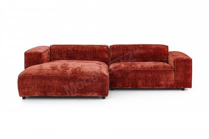 Boras von Easy Sofa - Polstergarnitur Variante links rot-orange