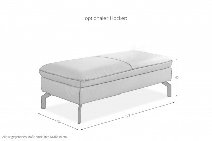 PN-EM20028 von Polinova - Ledersofa Variante rechts kurkuma