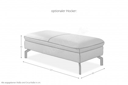 PN-EM20028 von Polinova - Ledersofa Variante links kurkuma