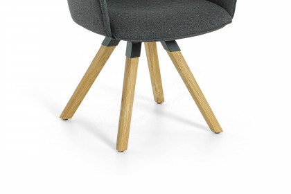 Merlot von Niehoff Sitzmöbel - Stuhl in Graphit, drehbar um 180°