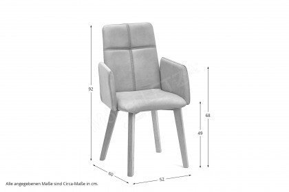 Toma von Schösswender Ambie - Stuhl mit gepolsterter Sitzschale & Armlehnen