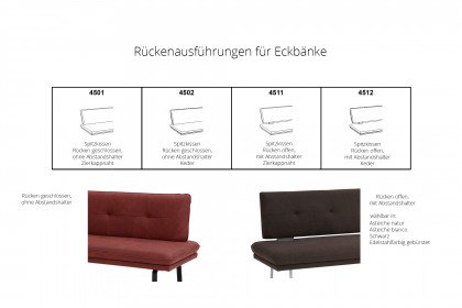 Step Two von K+W Formidable Home Collection - Eckbank mit Kufen in Edelstahloptik