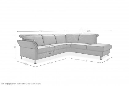 PN-EM21059 von Polinova - Ledergarnitur Ausführung rechts silver