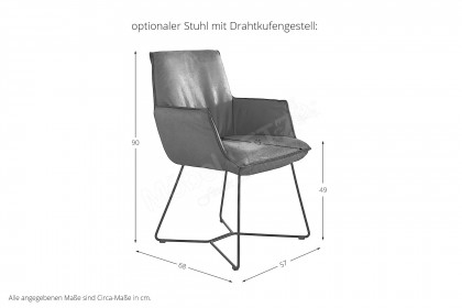 KOINOR 1205 - Stuhl in Omega/ Wildeiche natur, drehbar