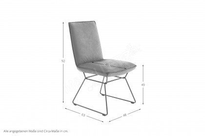KOINOR 1201 - Stuhl in Leder & Flachgewebe