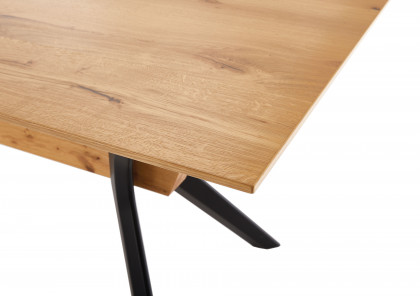 KOINOR T1002 - Esstisch in Wildeiche natur & Schwarz