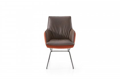 KOINOR 1201 - Stuhl mit schwarzem Drahtkufengestell