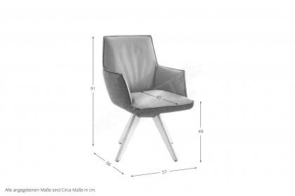 KOINOR 1203 - Stuhl mit Massivholzgestell & Drehfunktion