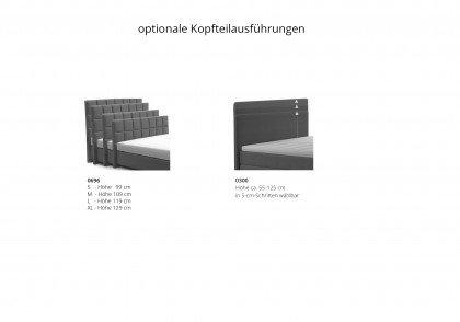 OC-BX21088 von Oschmann - Boxspringbett KT 0696 silber