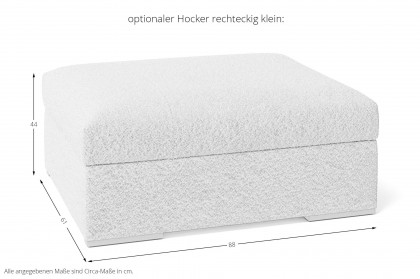 Opera-LE22 von Schröno - Ecksofa links orange-beige gemustert