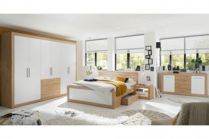 Fernando von POL Power - Schlafzimmer mit Schrank, Bett & Nachtkommoden