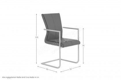 Moka 3027 von MONDO - Stuhl mit Schwinggestell & Armlehnen