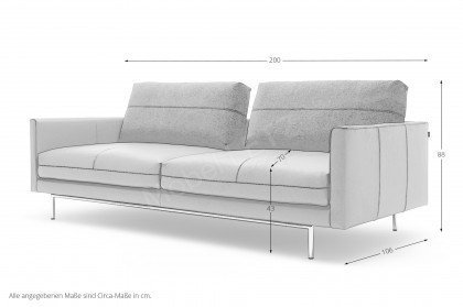 hs.414 von hülsta sofa - Einzelsofa graubeige-olivgrün