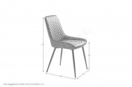 Milton von Skandinavische Möbel - Stuhl mit Rautensteppung