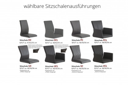 Palermo von MWA aktuell - Esszimmertisch in Anthrazit & Edelstahl