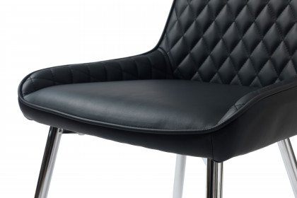 Milton von Skandinavische Möbel - Stuhl mit einem Chrome-Gestell