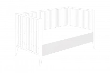 Felie von Paidi - weißes Babybett mit umlaufenden Gitterseiten