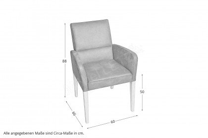 6057 von K+W Formidable Home Collection - Stuhl mit Armlehnen