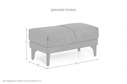 hs.450 von hülsta sofa - Leder-Duo schwarzbraun