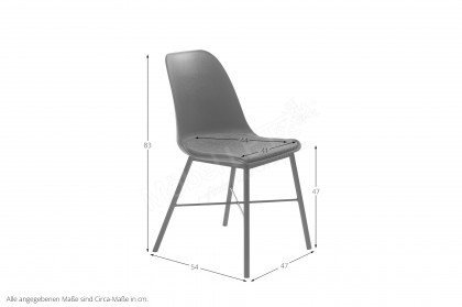 Whistler von Skandinavische Möbel - Stuhl mit einem Vierfuß-Gestell
