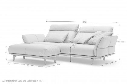 hs.460 von hülsta sofa - Einzelsofa graubeige
