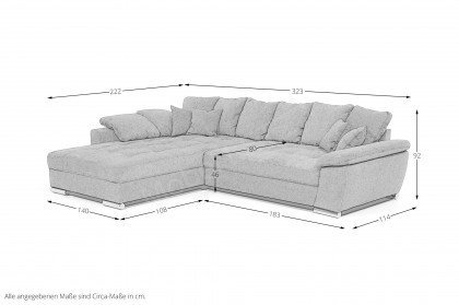 Richmond-LE25 von Nova Via - Ecksofa links ginger