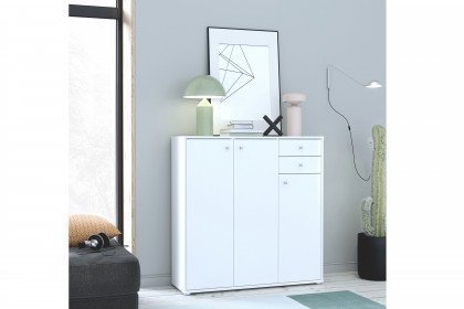 Zu niedrigen Preisen Forte Möbel Kommode Tempra 2 | Online-Shop Ihr Möbel weiß - T2KK20-120 Letz