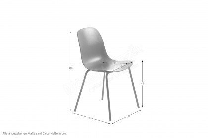 Whitby von Skandinavische Möbel - Stuhl in Grau