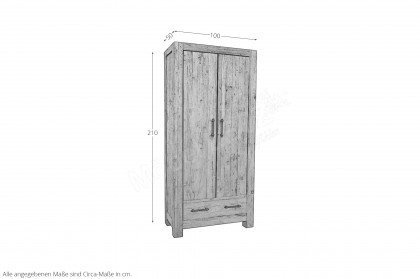 Banda von SIT Möbel - Garderobenschrank aus recyceltem Holz