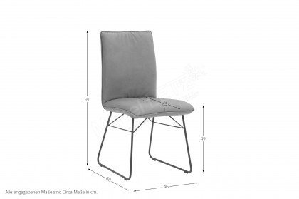6502 von K+W Formidable Home Collection - Stuhl mit schwarzen Kufen