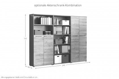GW-Agenda Home von Germania - Schreibtisch inklusive Rollcontainer