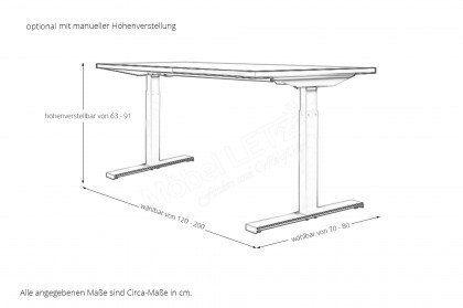 NEWwork von Rudolf - Schreibtisch mit elektrisch höhenverstellbarem Tischgestell