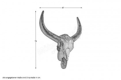 Bull Skull von Lebenswert - Wandschmuck in Gold