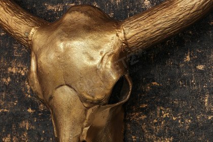 Bull Skull von Lebenswert - Wandschmuck in Gold
