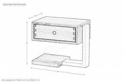 Kufen-Balken-Bett von Sprenger Möbel - Bett mit innenliegenden Kufen
